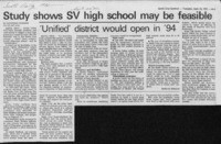 Study shows SV high school may be feasible
