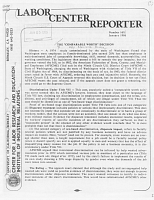 Labor Center Reporter, No. 169, January 1986