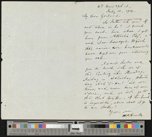 William Dean Howells, letter, 1904-02-10, to Hamlin Garland