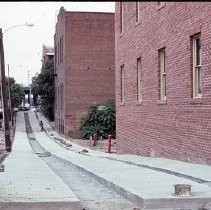 Old Sacramento. Old Sacramento. View of the Firehouse Alley between I and J Streets