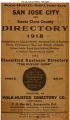 1918 San Jose City Directory - Business Classified Section