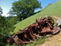 Mt. Tamalpais car wreck, 2013