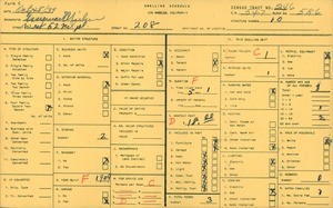 WPA household census for 208 WEST 52ND PLACE, Los Angeles County