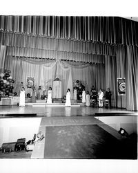 Miss Sonoma County candidates on stage, Santa Rosa, California, 1971