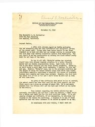 Letter from Edward V. Dockweiler to Isidore B. Dockweiler, November 19, 1946