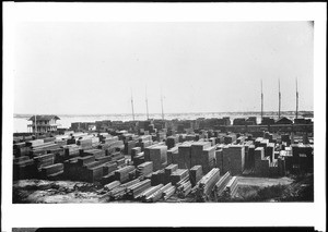 Inner harbor at San Pedro from the lumber yards, 1884