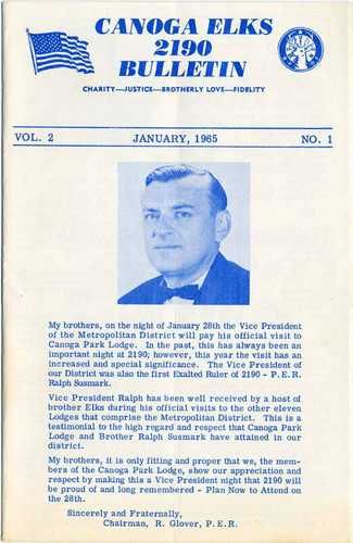 Canoga Elks 2190 Bulletin, January 1965