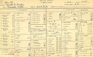 WPA household census for 704 S GRANDE VISTA AVE, Los Angeles