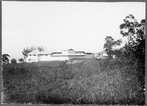 View of the military station and district office, Moshi, Tanzania, ca.1901-1910