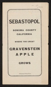 Where the Great Gravenstein Apple Grows
