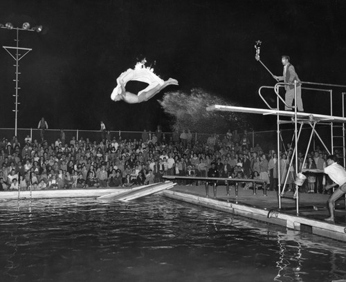 1948 - Fire Dive at California Swimming Stadium at Verdugo Park