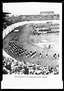 1928 Summer Olympic Games opening ceremony in Amsterdam, the Netherlands, July 1928