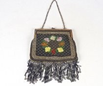 Beaded purse with rose design