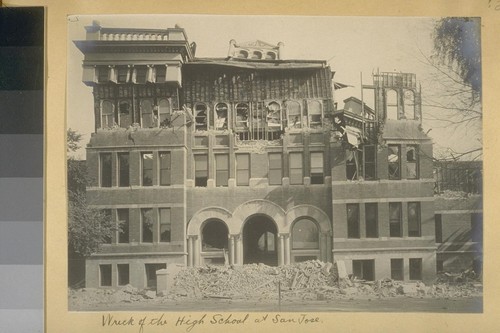 Wreck of the High School at San Jose