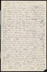 Hamlin Garland, letter, 1906-07-20, to Zulime Taft Garland