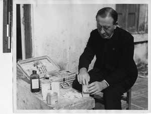 Fr. Meyer's wayside medical work in Guangzhou, China, 1948