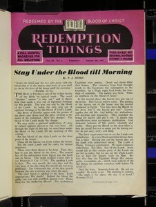 Redemption tidings, vol. 28, nos. 1-26, 4 Jan. - 19 Dec. 1952