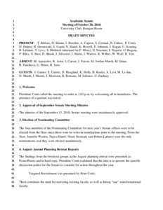 USC Academic Senate minutes, 2010-10-20