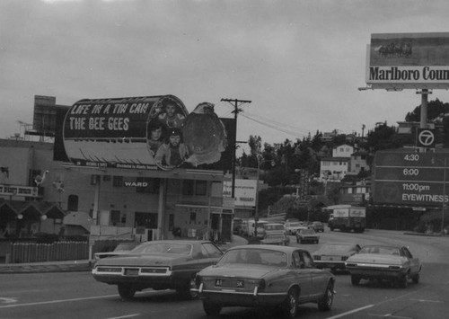 Bee Gees billboard on Sunset Boulevard