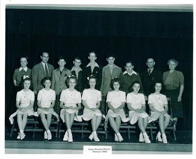 Stockton - Schools - Lottie Grunsky: students, January, 1942