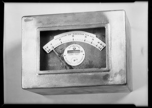 Rate of flow meter, Southern California, 1930