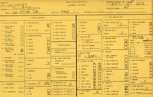 WPA household census for 1447 W 54TH, Los Angeles