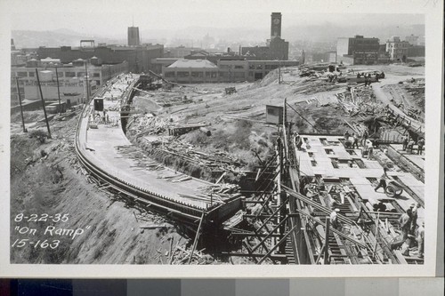 San Francisco Approach, On Ramp, Off Ramp, Concrete Piles, Bent #1, 2, 4, 5, Viaduct, Cellular Structure, Approach Viaduct, Fifth Street Plaza, Approach Spans, Approach Bents, Rincon Hill Regrade, 1935-36--No. 1-242