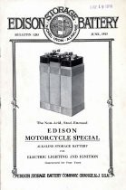 Edison Motorcycle Special Alkaline Storage Battery brochure