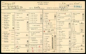WPA household census for 114 1/2 S VENDOME ST, Los Angeles