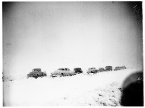 Blizzard on Ridge Route, 1952