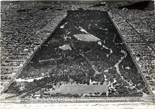 [Aerial view of Golden Gate Park]
