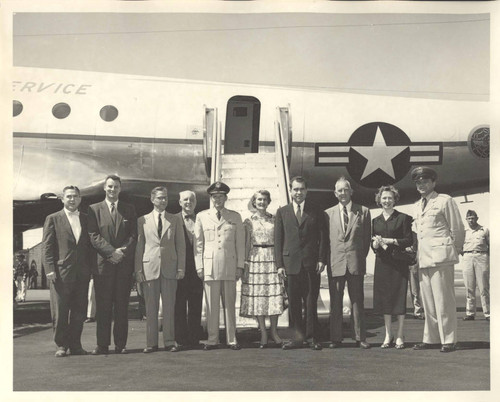Henry with Vice President Nixon, 1956 trip to Asia