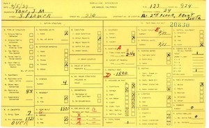 WPA household census for 330 S FLOWER, Los Angeles