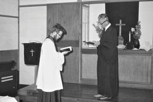 Japan Evg. Lutheran Church/JELC. DMS Missionary, Rev. Frode Leth-Larsen is installed by the Jap