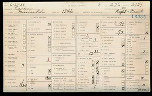 WPA household census for 1342 MISSION, Los Angeles