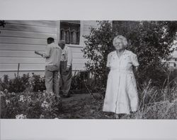 Mary Jane Goodwin in her garden, Petaluma, California, 1950s