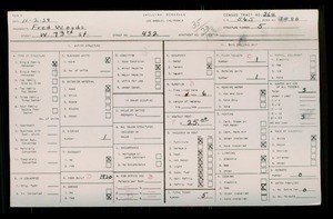 WPA household census for 432 W 73RD ST, Los Angeles County