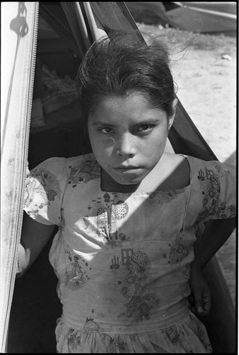 Refugee girl, Perquín, Morazán, 1983