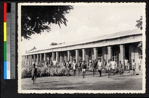 Students outside the school, Faradje, Congo, ca.1920-1940