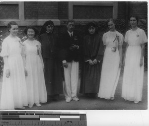 Maryknoll Sisters with Russian School graduates at Dalian, China, 1937