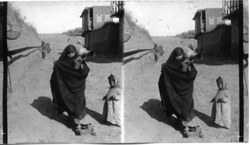 Water Carrier. (Veiled Woman) Mesopotamia