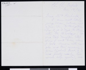 Lewis Carroll, letter, 1881-12-13, to Richards