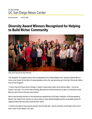 Diversity Award Winners Recognized for Helping to Build Richer Community