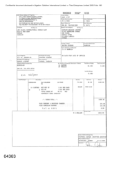 [Invoice from Gallaher International Limited to Namelex Holding Limited regarding Old Holbon]