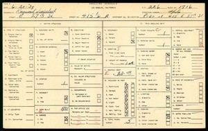 WPA household census for 415 1/2 EAST 27TH STREET, Los Angeles