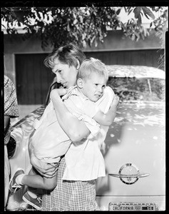 Boy falls into cesspool, 1957