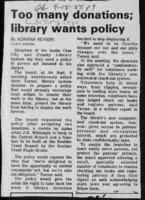 Too many donations; library wants policy