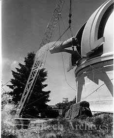 48” Schmidt telescope polar axis into dome