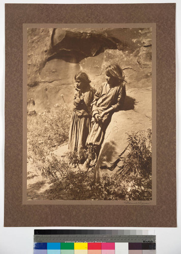 Two adolescent Navajo girls on the Navajo reservation