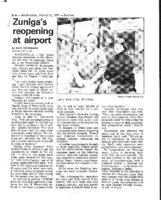Zuniga's reopening at airport